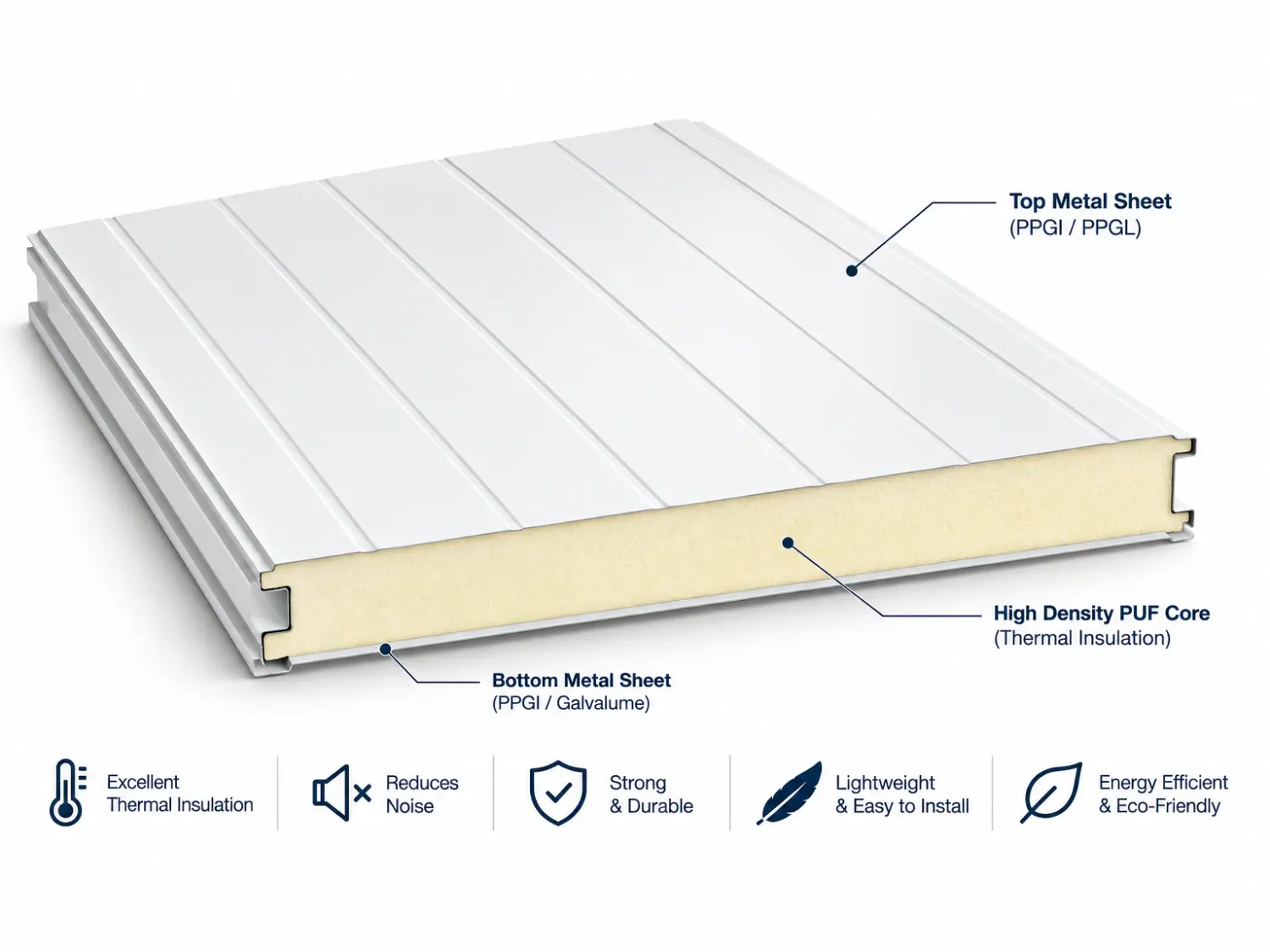 Metro PUF Sandwich Wall Panel