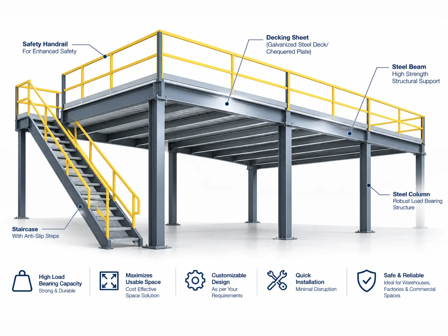 Steel Mezzanine Floors by Metro PUF Industries